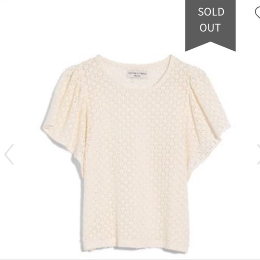 Madewell cream crochet top